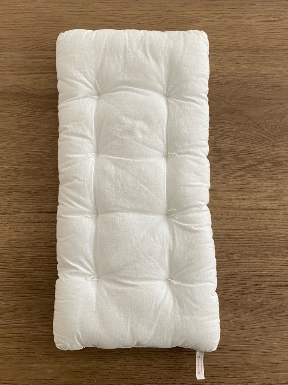 American Girl White Tufted Mattress Pad Cushion 8”X16”
